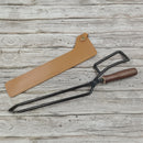 Outdoor Camping Fire Tongs Protective Cover Case PU Leather Barbecue Storage Bag