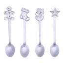 4Pcs Mini Christmas Steel Coffee Tea Kids Spoon Teaspoon Tableware E5G8