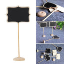 10pcs Retangle Blackboard Stand Wedding Lolly Party Tag(Flower)