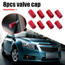 8pcs Aluminum Alloy Car Motorcycle Tire Valve Stem Caps Dust Covers (Red) Newly