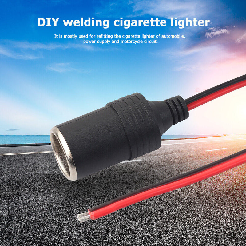 12V 10A Car Cigarette Lighter Charger Cable Female Socket Adapter (30cm)