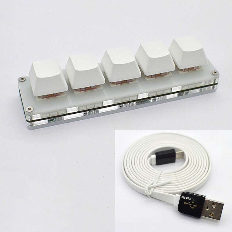 5 Key Gaming Keyboard Program Macro keypad + 1.5M Data Cable Mechanical Keyboard