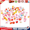 50pcs Plastic Kids Cartoon Colorful Children Ring Girl Birthday Party Gift