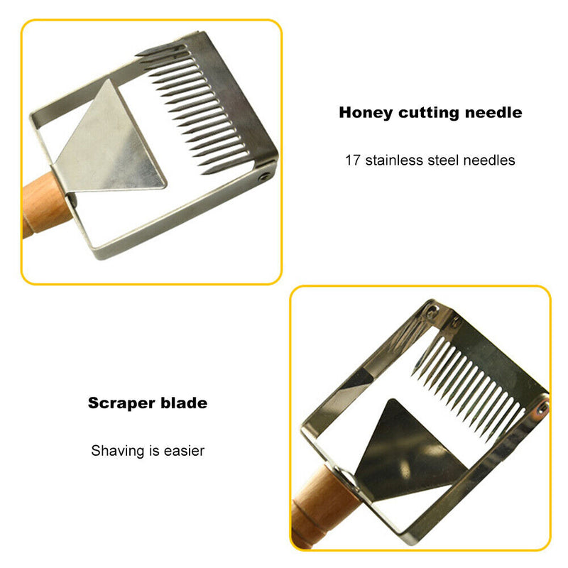 Durable Honey Cutting Fork Beekeeping Tool Honeycomb Scraper Beehive Rake Newly