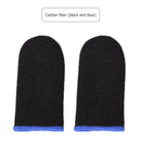 Game Controller Finger Covers Nylon Thumb Touch Sleeve (Carbon Fiber Blue) Newly