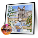 Diamond Painting 5D Full Round Drill Mosaic DIY Snowland Donkey Kit Wall Deco