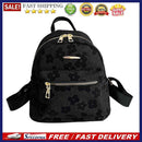 Female Solid Color Portable Shoulder Rucksacks Soft Canvas Student School Bag
