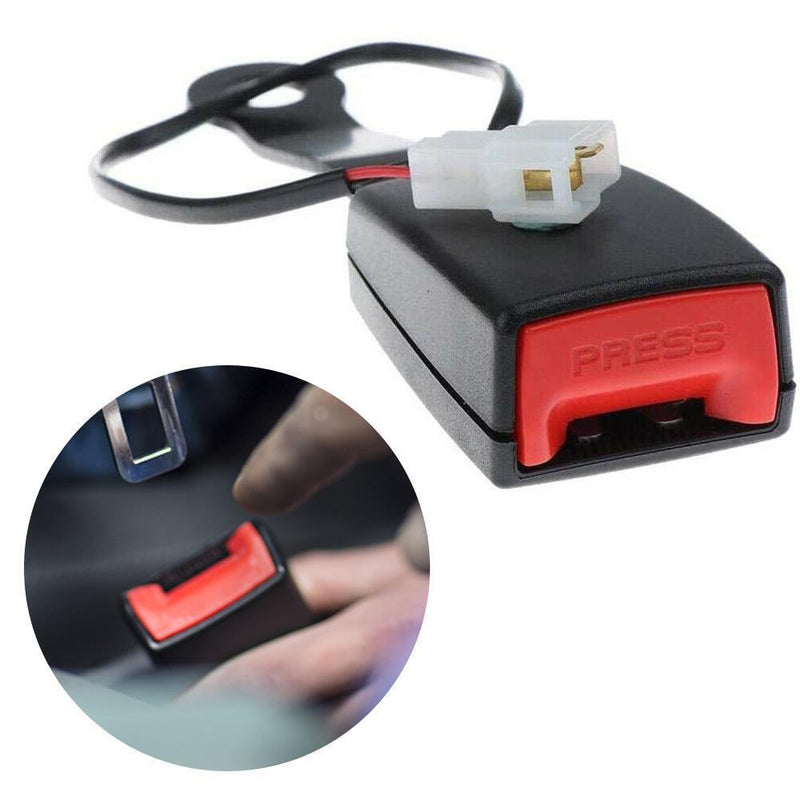 Car Seat Belt Lock Seatbelt Buckle Socket Plug Connector with Warning Cable