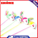 Durable False Mouse Cat Toys Colorful Feather Funny Playing Toys for Pets Kitten