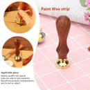 Retro Plant Wood Handle Metal Sealing Wax Stamps DIY Craft Stamp (C012) Newly