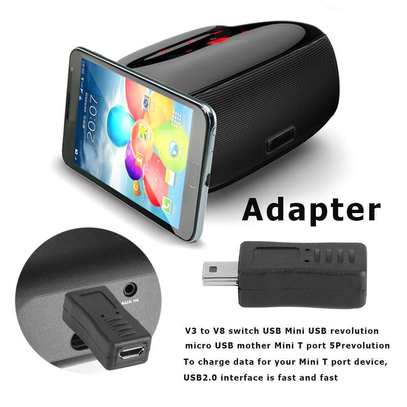 Homever Mini USB 5Pin Male to Micro USB Female T Shape V3 to V8 Adapter Convert