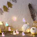 Easter Bunny String Lights 5 ft 10LED Rabbit Shaped Fairy Light (Colorful) Newly