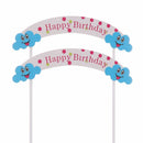 Children Party Supplies Cake Topper Cupcake Banner Happy Birthday Cake Flag