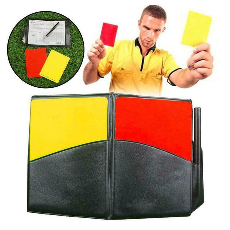 1 Set Football Referee Sports Wallet Red Yellow Card Referee Tools K2Y1