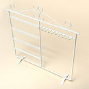 Earrings Ear Studs Necklace Display Rack Metal Stand Organizer Hold White