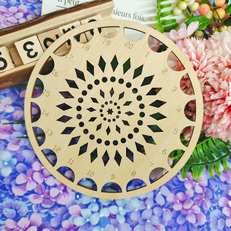 Hollow Wooden DIY Embroidered Thread Board Home Cross Stitch Needle Hoop Boar