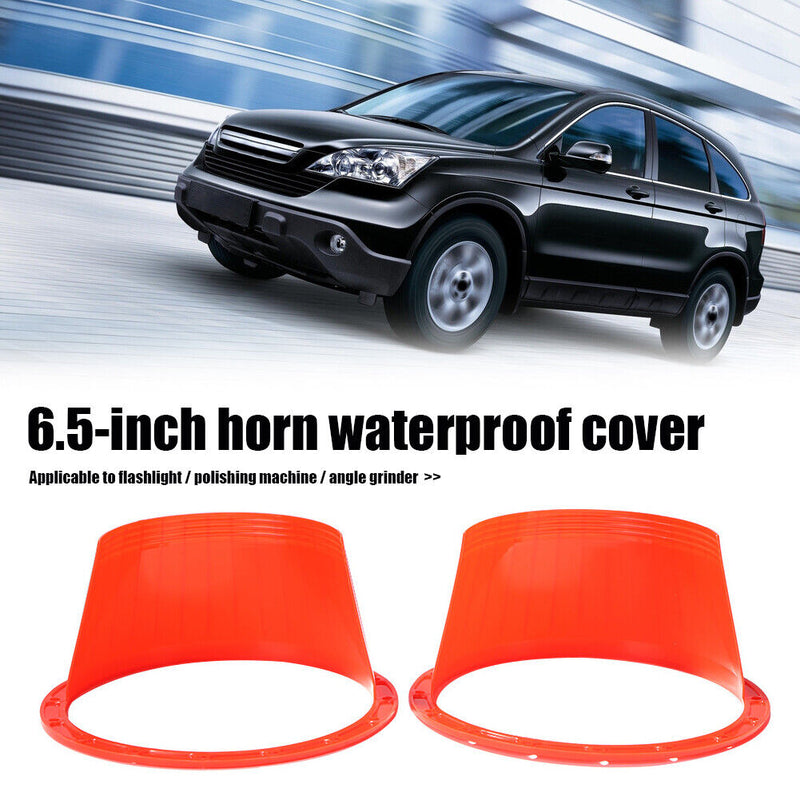 2pcs Car Audio Refit Speaker Ring Plastic Ultra-thin Waterproof Cover Protector