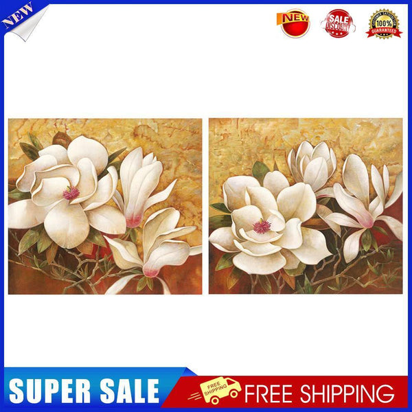 White Flower Oil Paint By Numbers Kits Canvas Picture Wall Art DIY Craft