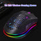 D2 2.4GHz RGB Wireless Gaming Mouse Rechargeable Hollow PC Mice (Black)