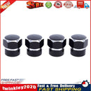 4pcs Universal Aluminum Car Wheel Tire Valve Stem Caps Dust Covers (Black) Newly