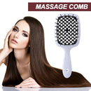 Wide Teeth Air Cushion Combs Scalp Massage Brush Hollow Grid Comb (Black) Newly