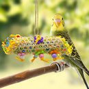 Parrots Shredder Toys Chewing Hanging Rattan Paper Strings Drawing with Bal