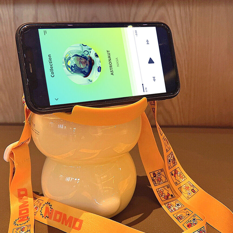 1.2L Lovely Duck Drinking Water Bottle Summer Leak-Proof Outdoor Sport Straw Cup