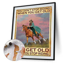 #A Retro Riding Girl Poster Oil Paint By Numbers Kit DIY Acrylic Wall Art Pict