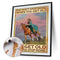 #A Retro Riding Girl Poster Oil Paint By Numbers Kit DIY Acrylic Wall Art Pict