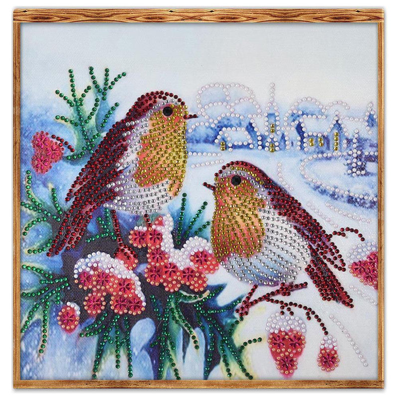5D DIY Special Shaped Diamond Painting Spring Birds Cross Stitch Embroidery