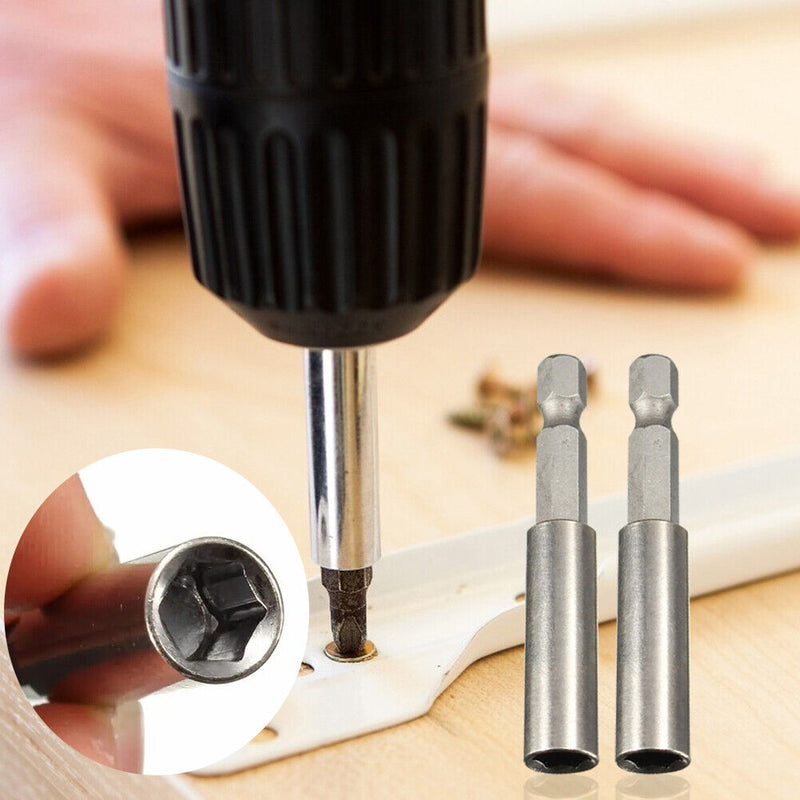 1/4 Hex Shank Long Handle Screwdriver Tip Magnetic Connecting Rod (60mm)