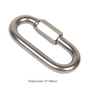 10pcs Stainless Steel Screw Lock Quick Links Climbing Carabiner Hook (M5)