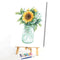 Painting By Numbers DIY Sunflower Canvas Oil Art Picture for Home Wall Decor Kit