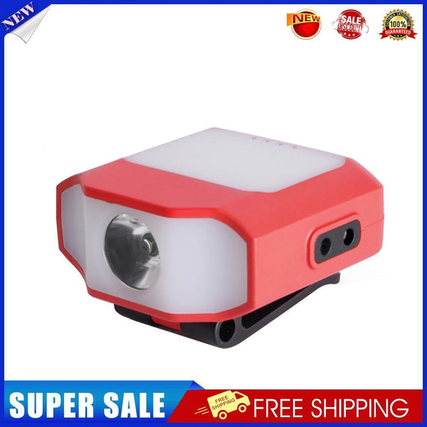 Sensor Hat Clip Light Headlight COB LED Camping Fishing Headlamp (Red)