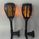 2pcs LED Solar Flame Light Waterproof Garden Lawn Lamp for Patio Pathway De