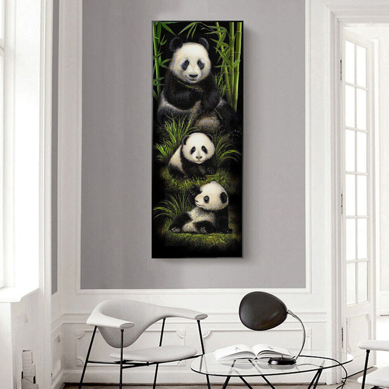 Panda 5D DIY Diamond Painting Rhinestone Full Round Drill for Room Decoration