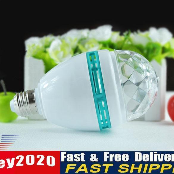 LED E27 Colors Rotating Mini Party Lamp Bulb 3W RGB Projection Stage Light Newly