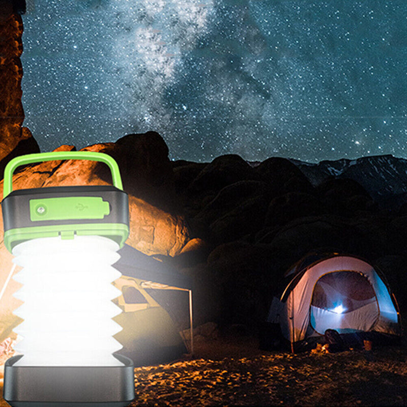 Solar Powered Rechargeable Collapsible LED Lanterns Emergency Camping Flashli