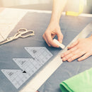 Triangle Quilting Ruler 45 Degree Fabric Cutting Garment Craft (10 inch) Newly