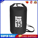 Waterproof Dry Bag Pack Sack Swimming Kayaking River Trekking (15L Black)