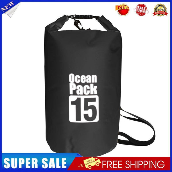 Waterproof Dry Bag Pack Sack Swimming Kayaking River Trekking (15L Black)