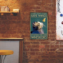 Retro Cat Butterfly Metal Plate Painting for Bar Pub Tin Plaques Wall Sign