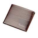 Baellerry Short Bifold Wallet Leather Card Holder Men Clutch (Dark Brown)
