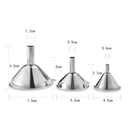 3x Mini Stainless Steel Oil Liquid Dispenser Kitchen Funnel+Cleaning Brush