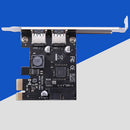 SSU 2 Port USB 3.0 PCI-e x1 Expansion Card PCI Express Adapter for Desktop Newly