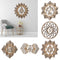 Wooden Wall Sign Flower Of Life Energy Mat Slice Wood Base Meditation Energy