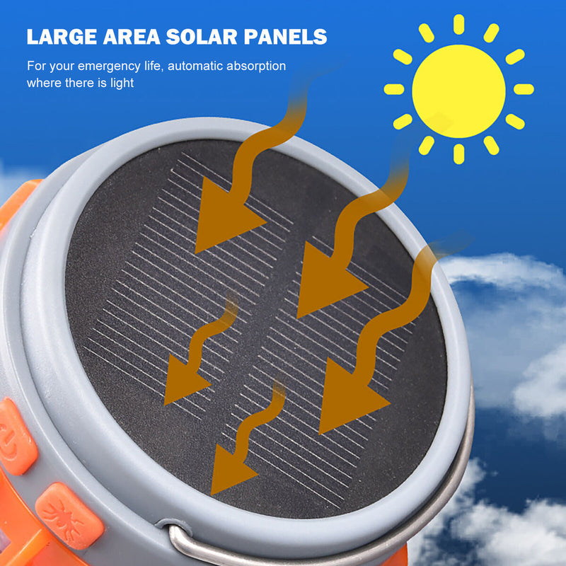 Bug Zapper Solar Powered UV LED Mosquito Insects Bugs Killer (Orange)
