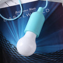 LED Hanging Light Bulb Battery Powered Colorful Pull Cord Bulbs (Blue) Newly