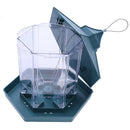 Sumtek Waterproof Green Pavilion Pattern Bird Feeder Plastic Hanging Bird Food C