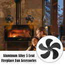 Heat Powered Stove Fan Parts for Wood Log Burner Fireplace Fan Black#